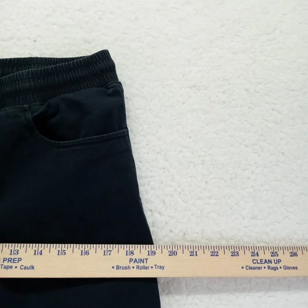Izod Jogger Mens Medium (32x29) Slim Taper Dark Blue Stretch Drawstring Chambray